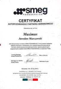 maximus certyfikat smeg autoryzowany punkt serwisowy