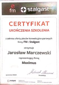 maximus_stalgast_certyfikat_piece